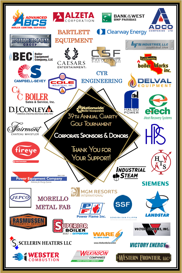 39th Annual Golf Sponsors