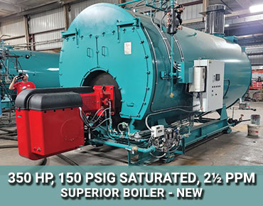 New 350 HP Firetube Boiler