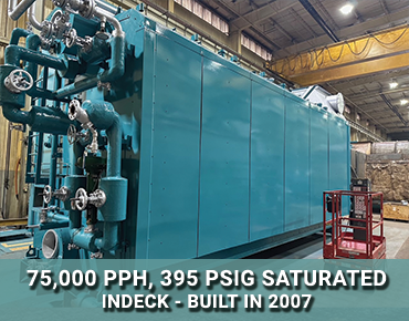 75K Used Indeck Watertube Boilers